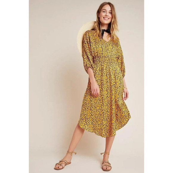 Anthropologie Marigold Midi Dress-sz Small - Picture 1 of 12
